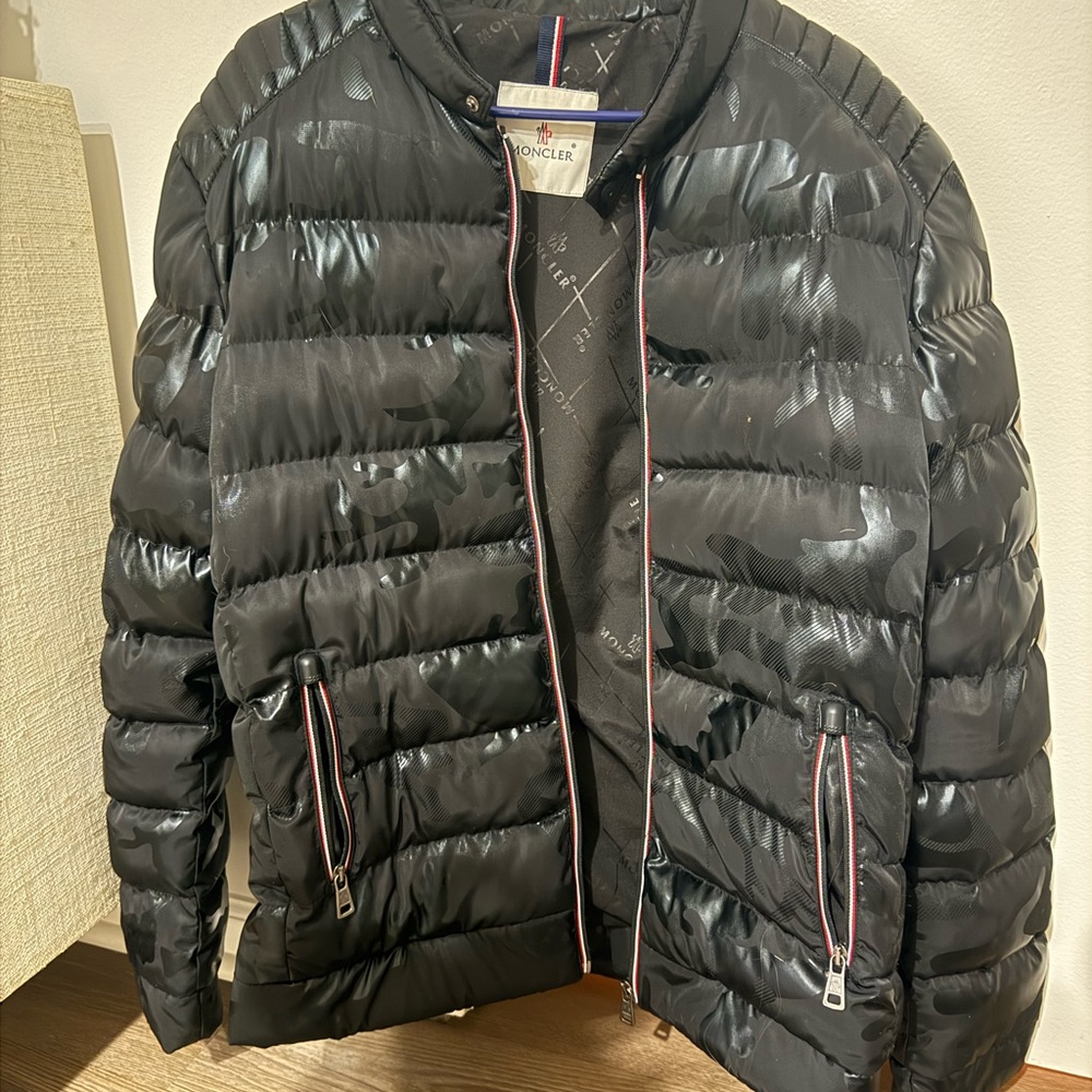 Moncler Shiny Black Puffer Jacket for Men